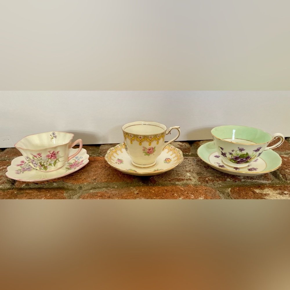 Three Gorgeous Collectible Tea Cups